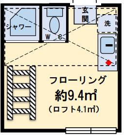 フェリスウィング(ワンルーム/2階)の間取り写真