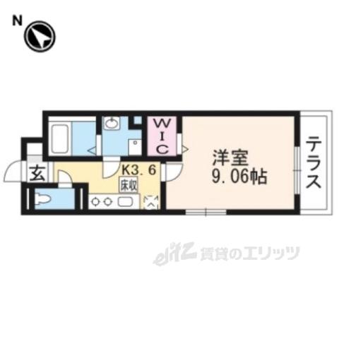 アールメゾン同志社駅前(1K/1階)の間取り写真