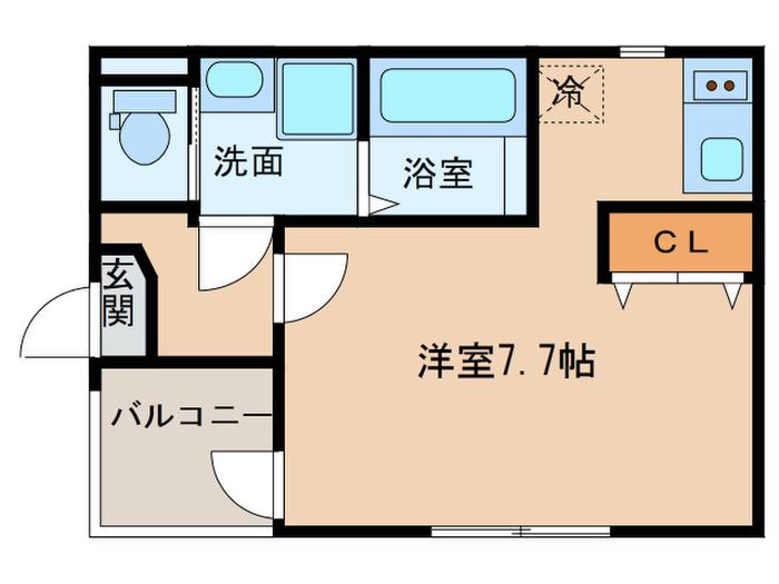 PLAGE NAGITSUJI(ワンルーム/3階)の間取り写真