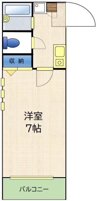 京王井の頭線 西永福駅 徒歩5分 2階建 築22年(1K/2階)の間取り写真