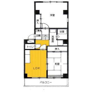 レジデンス永井(2LDK/3階)の間取り写真