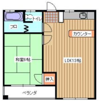 グレースマンションやまざき(1LDK/1階)の間取り写真