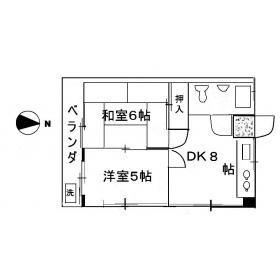 コーポ若竹(2LDK/3階)の間取り写真
