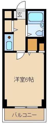 サンウィロー朝霞(1K/1階)の間取り写真