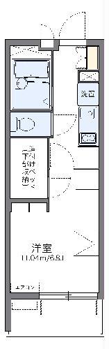 レオパレス西志賀(1K/4階)の間取り写真