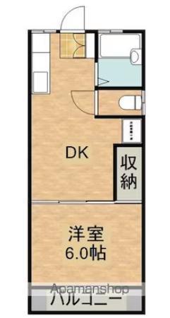 フェリーチェ大工(1DK/3階)の間取り写真