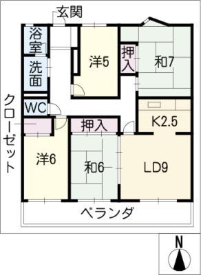 フレックス瀬戸(4LDK/1階)の間取り写真