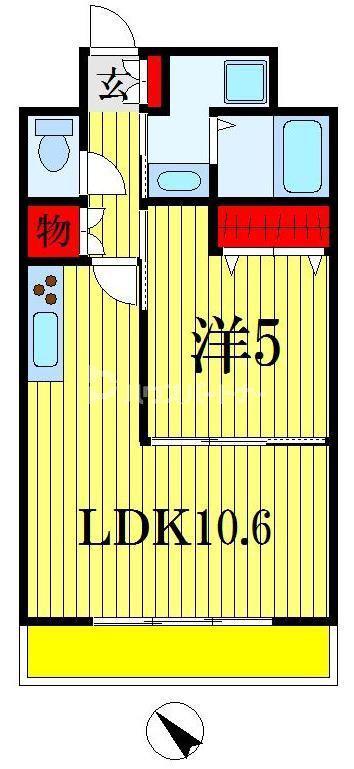 WAIZUCORT(1LDK/3階)の間取り写真