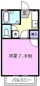 PADY COURT(1K/2階)の間取り写真