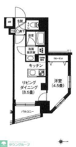 アイル プレミアム江古田(1LDK/2階)の間取り写真
