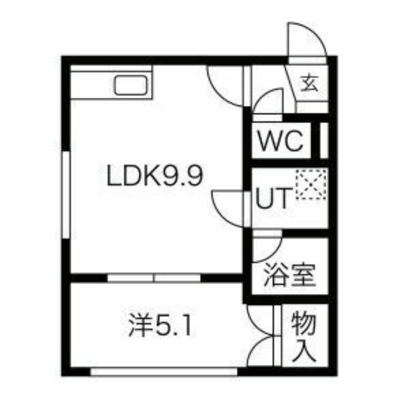 CORPOクリオネ(1LDK/3階)の間取り写真