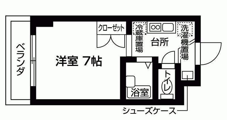 ドゥーエ浅草橋(ワンルーム/2階)の間取り写真
