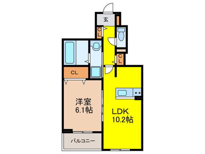フォレスタ1 パートII(1LDK/1階)の間取り写真