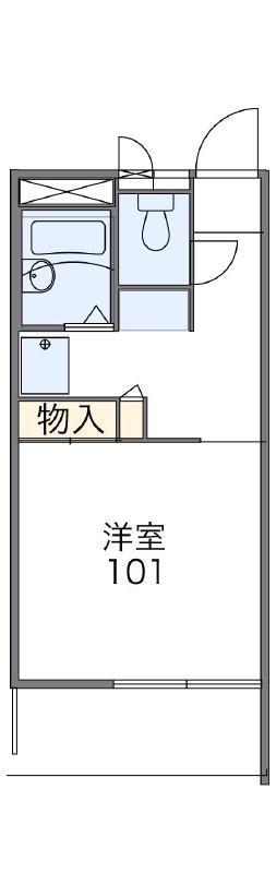 レオパレス 久松(1K/2階)の間取り写真