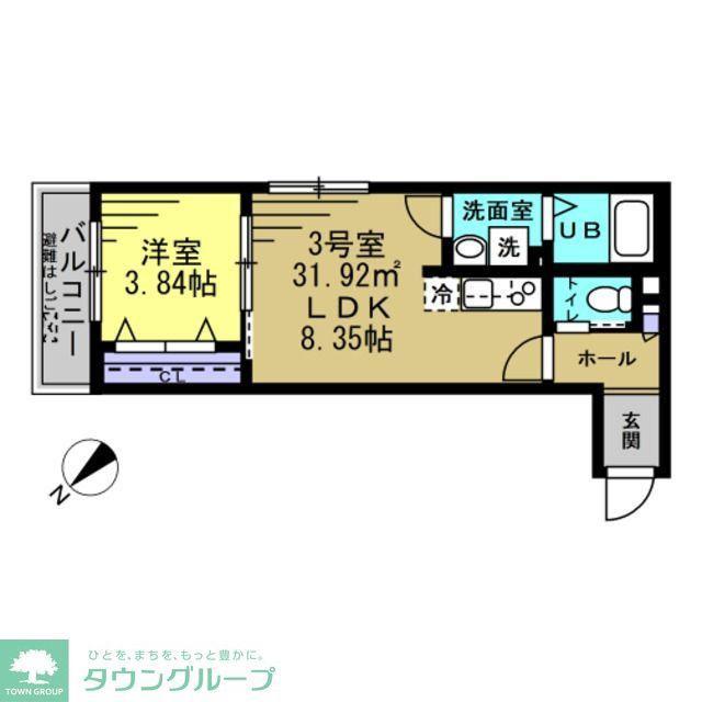 RIZE柏たなかII(1LDK/3階)の間取り写真