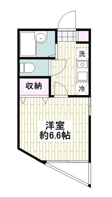 プラージュ鎌倉(1K/3階)の間取り写真