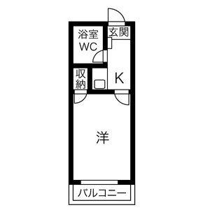 レオパレス中須町第二(1K/1階)の間取り写真