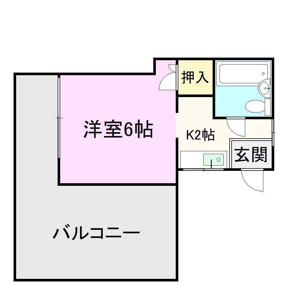 テーユーハイツ(1K/3階)の間取り写真