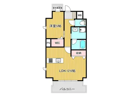 グレースコート新道(1LDK/3階)の間取り写真