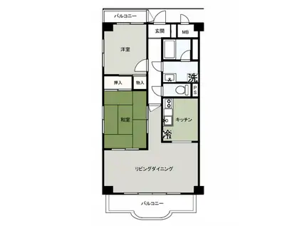 アモ末広(2LDK/3階)の間取り写真