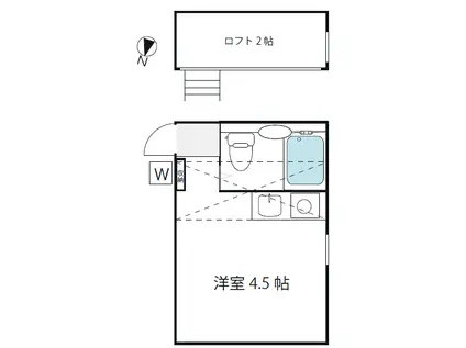 URBANNE(ワンルーム/2階)の間取り写真