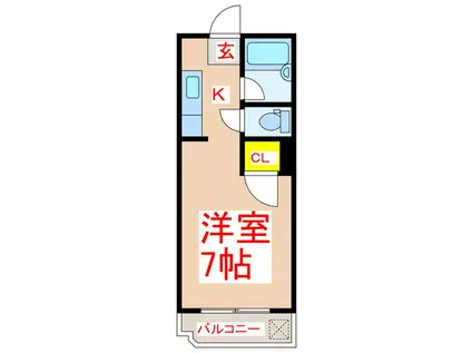 メゾンアリーナ(ワンルーム/5階)の間取り写真