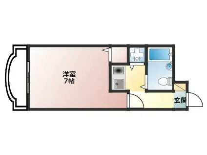 メゾンブランシェ大町(1K/2階)の間取り写真