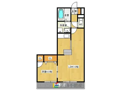 KS2002(1LDK/2階)の間取り写真