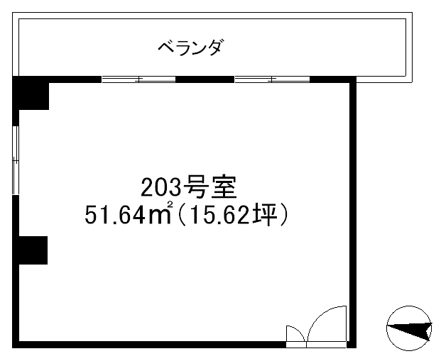 芦屋ファイブ(ワンルーム/2階)の間取り写真