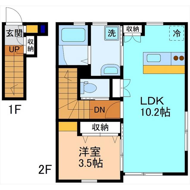 SEREA ONE(1LDK/2階)の間取り写真