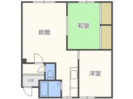 フラワーハイツ(2LDK/2階)の間取り写真