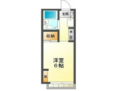 YS書写(1K/2階)の間取り写真