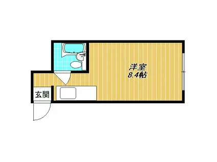 STYLISH24UHO(ワンルーム/1階)の間取り写真