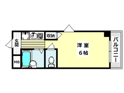 アネックス西村(1K/4階)の間取り写真