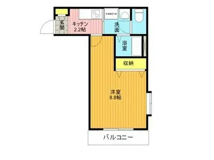 フレアコート西台(1K/2階)の間取り写真