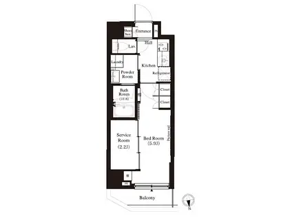 アーバンパーク江古田の森(2K/2階)の間取り写真