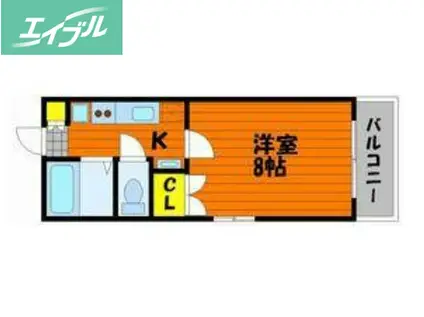 ベンハウス大元(1K/1階)の間取り写真