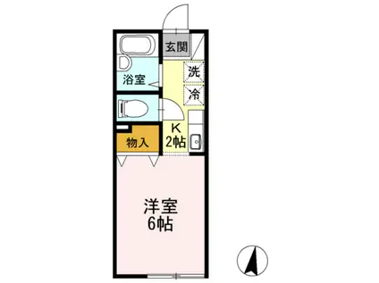 テラス明大前-松原2丁目-(1K/1階)の間取り写真