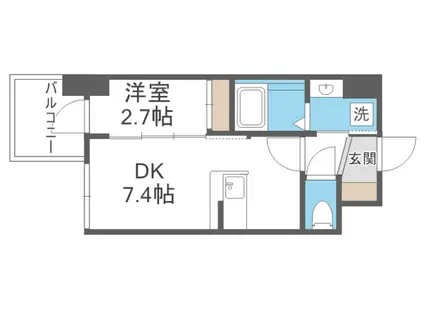 セレニテ日本橋エクラ(1DK/4階)の間取り写真