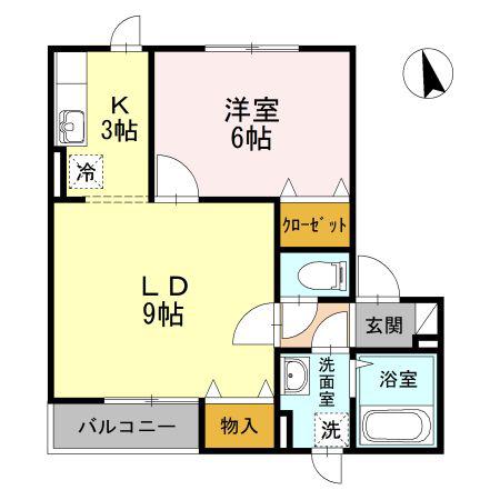 メゾン・ド・クレール(1LDK/1階)の間取り写真
