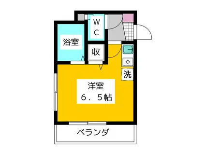ラルジェントビル(ワンルーム/2階)の間取り写真