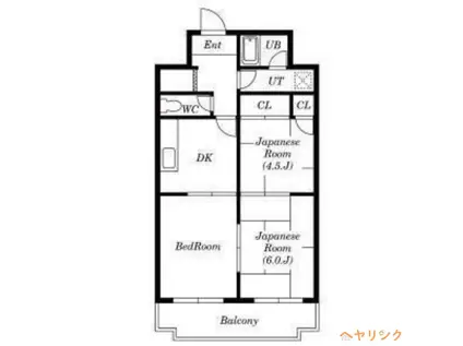 スカイベル(3DK/2階)の間取り写真