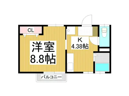 KOICHI21(1K/1階)の間取り写真