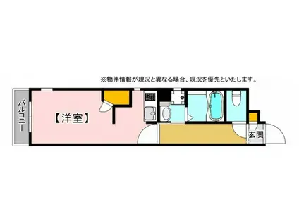 D.SIEL広島駅前(ワンルーム/1階)の間取り写真