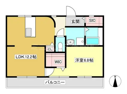 コーポいちかわ(2LDK/1階)の間取り写真