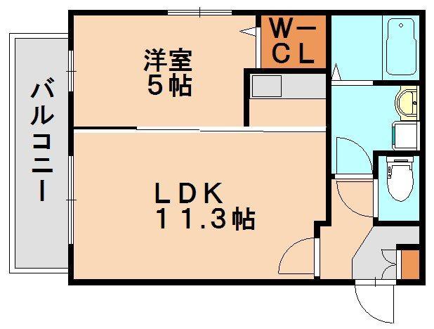 レスピーザIII(1LDK/1階)の間取り写真