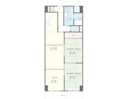 メゾン菱江(3LDK/4階)の間取り写真