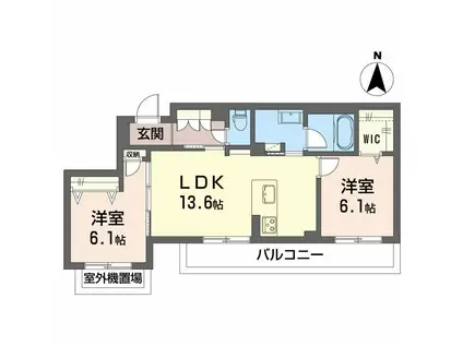 BON FILONE(2LDK/3階)の間取り写真