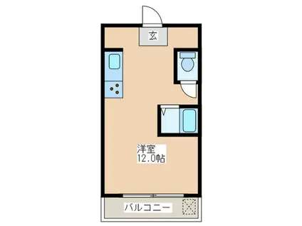 第2富士マンション(ワンルーム/2階)の間取り写真