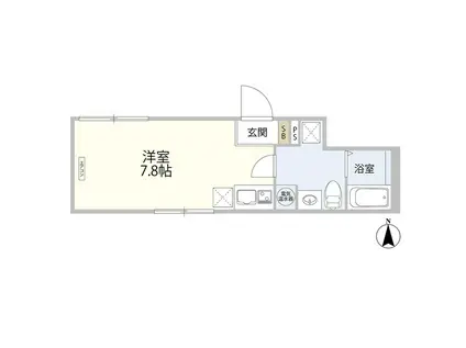 プラチナフォルム中延イースト(ワンルーム/3階)の間取り写真